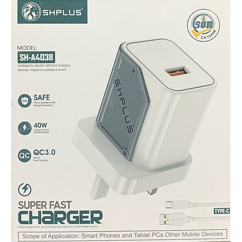 SHPLUS TYPE C-  Fast Charger + Cable